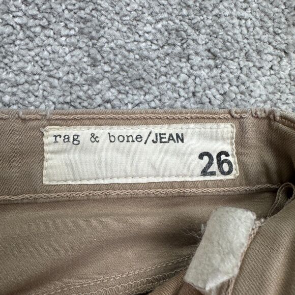 Rag & Bone Skinny Ankle Denim Jeans Womens 26 Tan Brown Mid Rise Stretch Casual - Picture 7 of 16